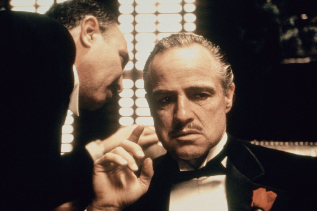 Classic scene from The Godfather movie, representing Diane Keaton's breakthrough role as Kay Adams